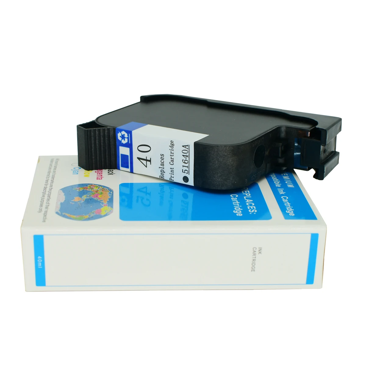 Compatible HP 40 Black Ink Cartridge 51640 44 51644 Color 455ca 488ca 430c 450c 650c 750c CAD Plotter