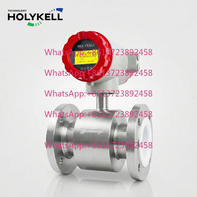 Holykell High Accuracy Digital Electromagnetic Flow Meter with RS485 Modbus for Water Supply