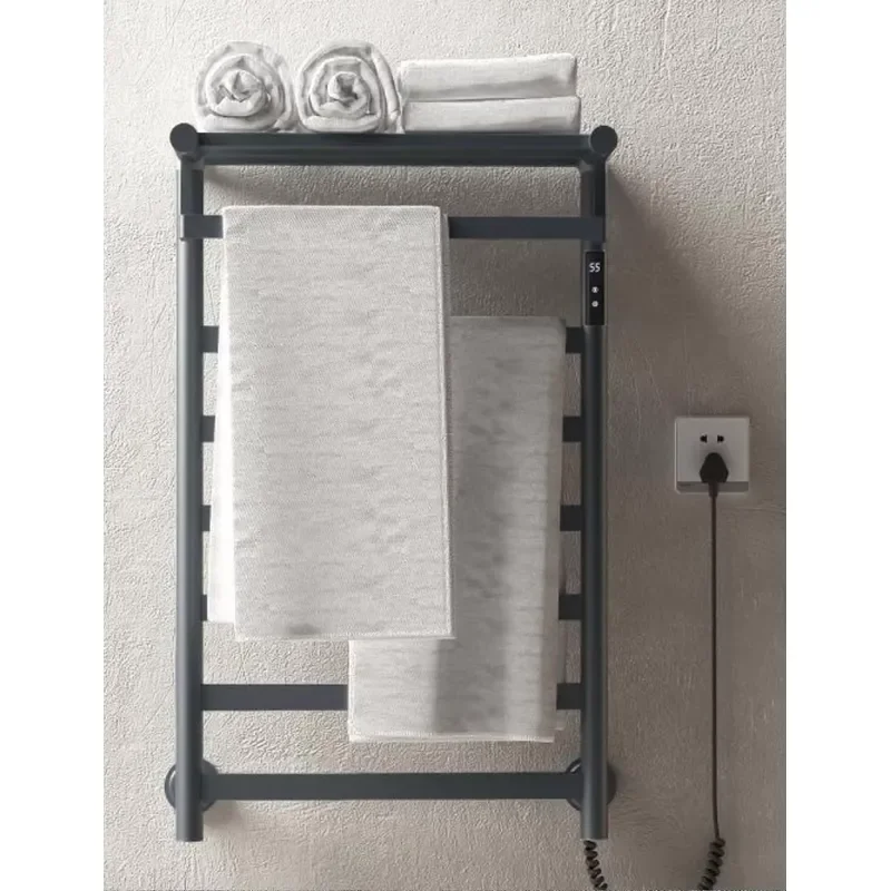 Modern Heated Towel Racks Bathroom Hot Warmer 24h Timer Stainless Steel Wall Mounted Electric Warmers 4 Bars 5 Year Warranty
