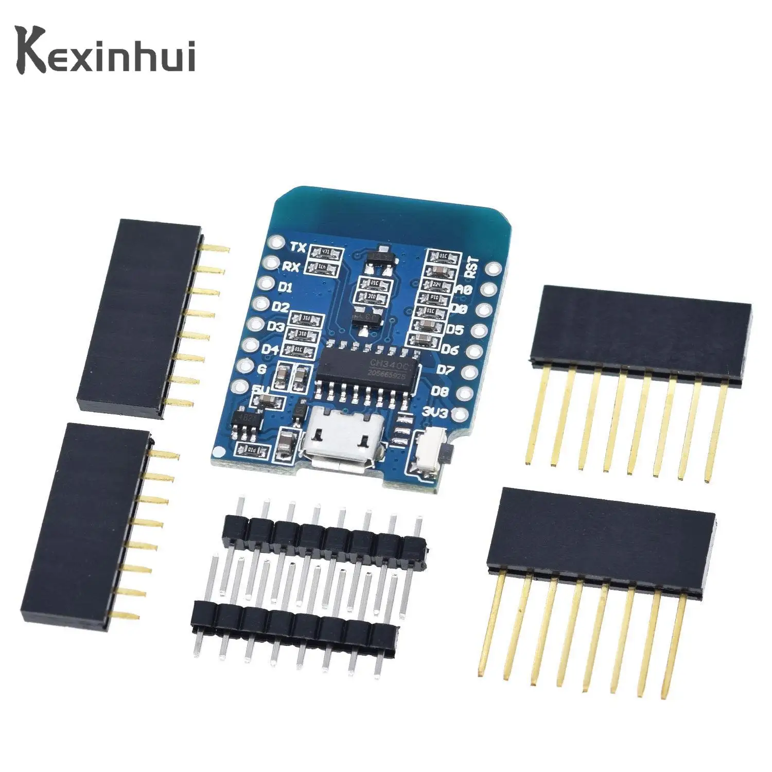 미니 와이파이 개발 보드 핀 포함, ESP8266 ESP-12 ESP-12F CH340G CH340 V2 USB WeMos D1 미니 NodeMCU Lua IOT 보드, 3.3V