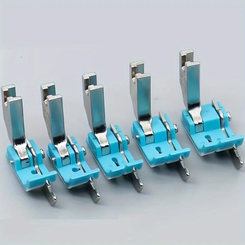 5 قطع من البلاستيك المسطح للسيارة SP-18 خط ضغط حافة التوقف الأيسر والأيمن أكسفورد مع قدم ضغط السكين باللون الأزرق