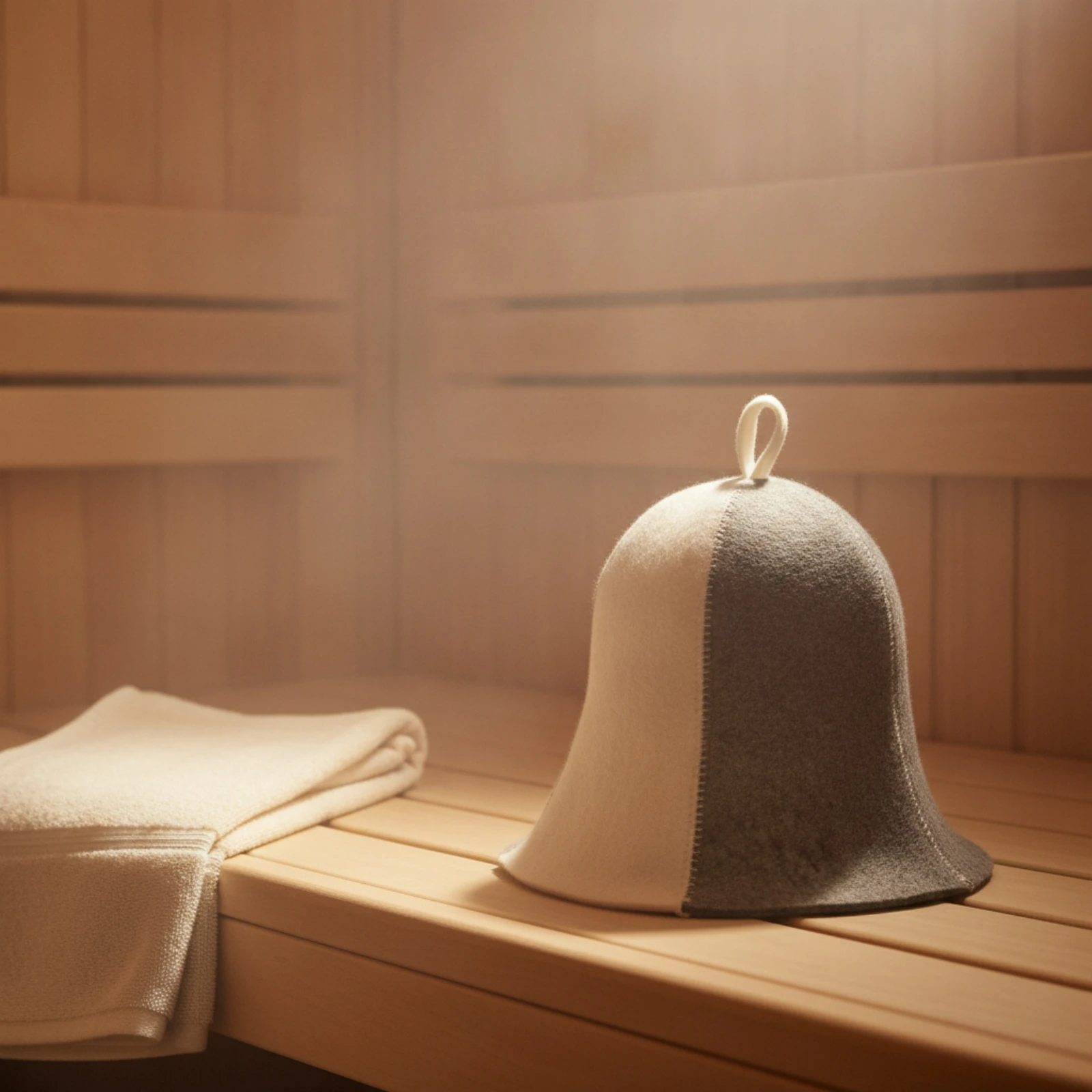 6 Pieces Sauna Hat Water-Absorbent Felt Sauna Hat Headwear Bell-Shaped Soft for Spa Goers, Steam Room, Bathhouse