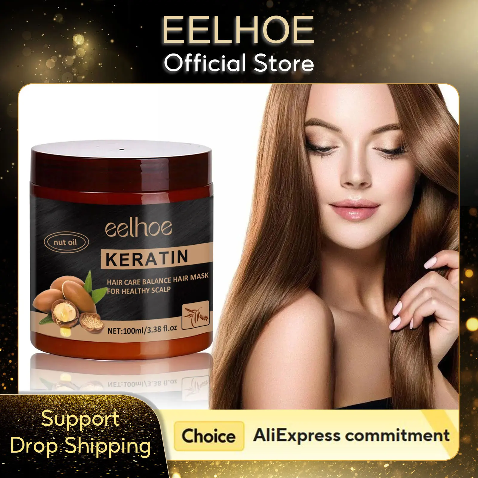 

EELHOE Magic Frizzy Hair Care Mask for Damaged Hair Keratin Treatment Split Ends Remover Smooth to Strengthen Hair Repair Mask