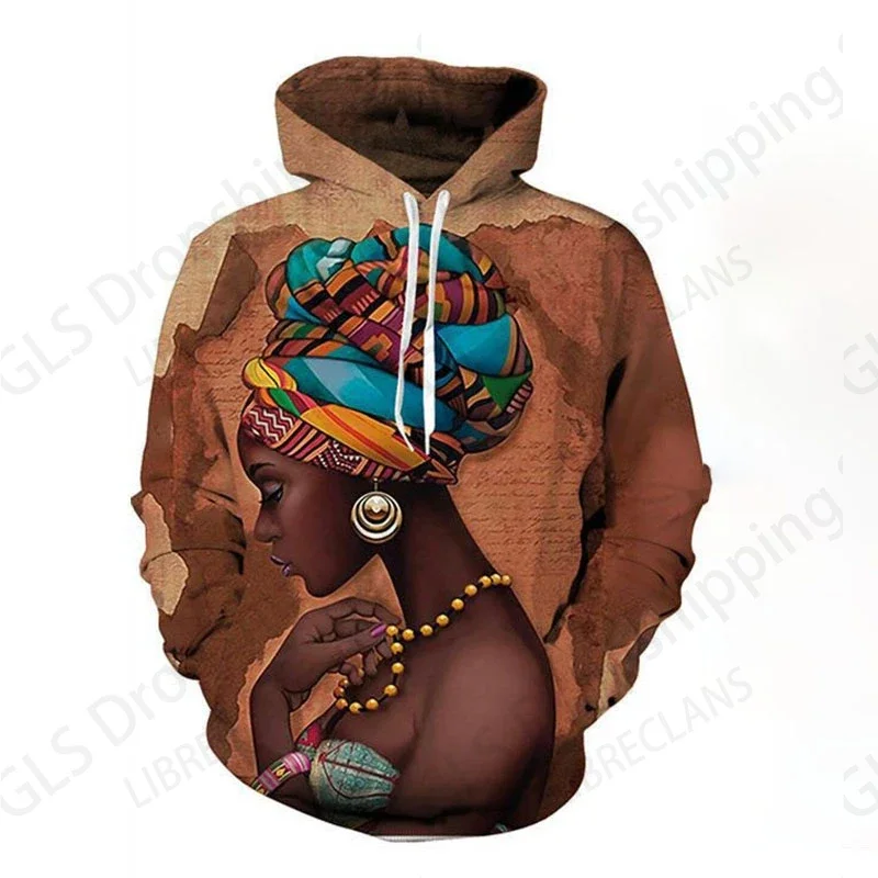 Autumn/Winter 2024 African Women 3d Printed Hoodie Men Women Fashion Hoodie Boys Girls African Undershirt Women's clothing