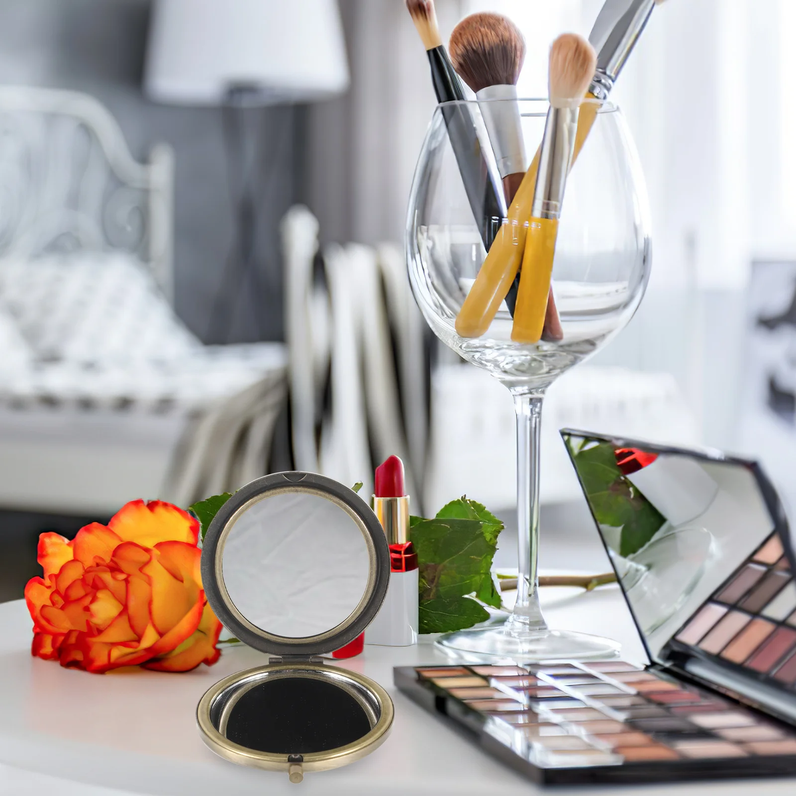 Compact Folding Mirror for Women Portable Pocket Mirror Lightweight Travel Size Ideal Gift for Her Daily Use and on-The-Go