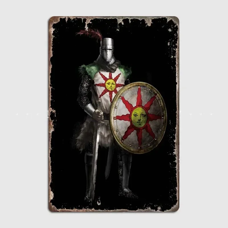 Solaire of Astora Vintage Gaming Poster Tin Sign, Ideal for Decorating Walls In Bedroom, Game Room, and More