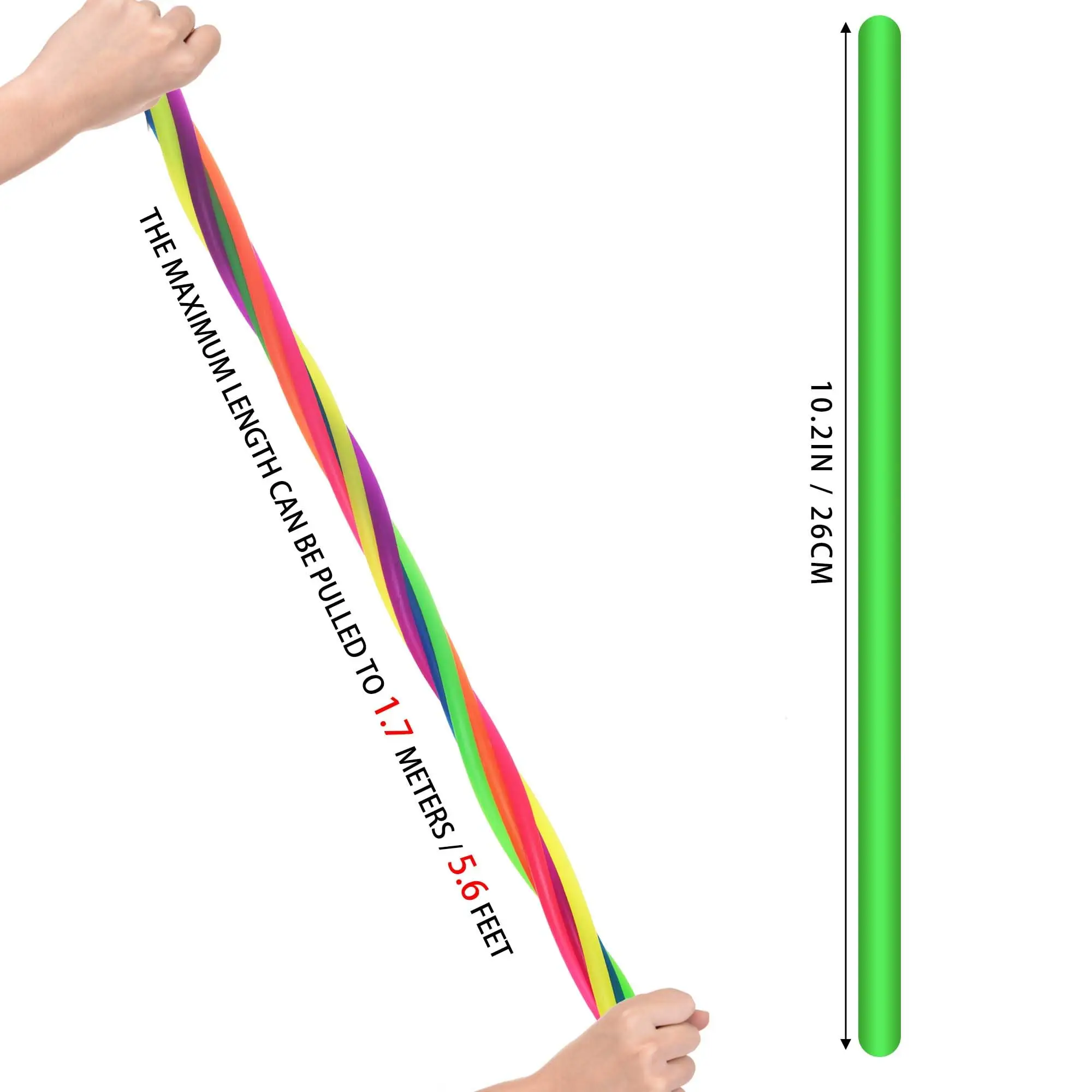 20/40/60/100 PCS Colorful Stretchy Fidget Strings Sensory Toys, Carnival Prizes Fidget Stress Relief Toy for Classroom Prize