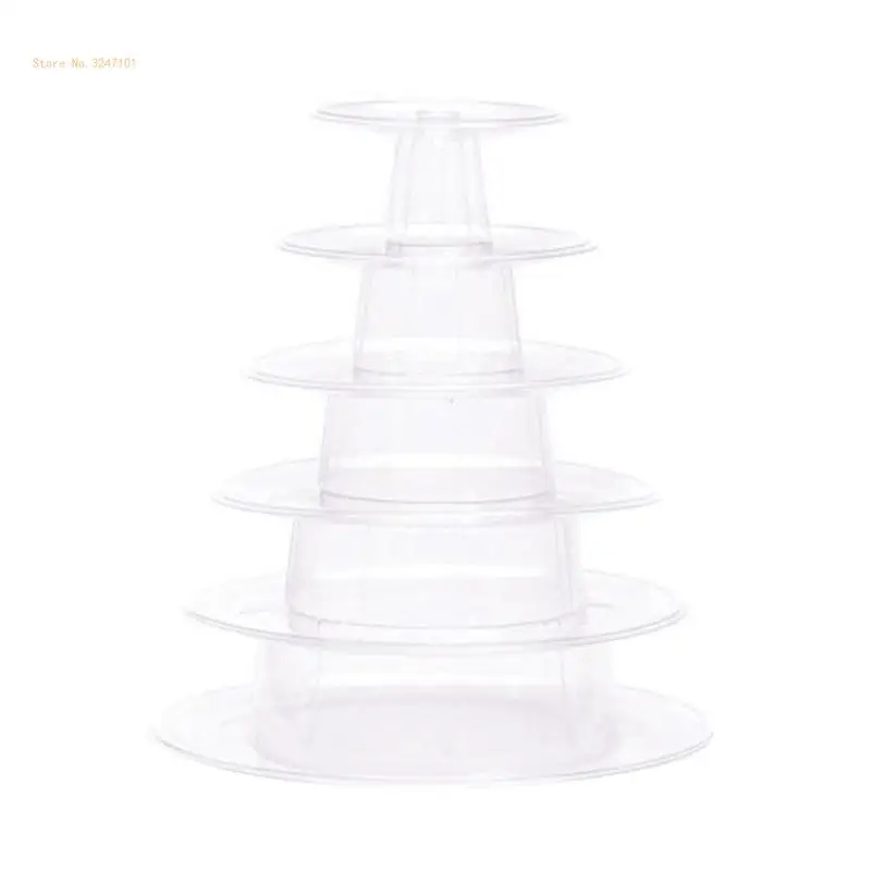 

Fashion Plastic Cake Display Stand PET Material Cake Holder Elegant Dessert Stand for Desserts and Pastries or Event Dropship