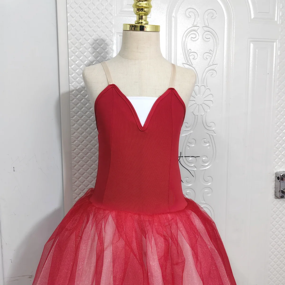 Children\'s Performance Dance Dress Long Veil Skirt Modern Dance Sling Girls Stage Costume