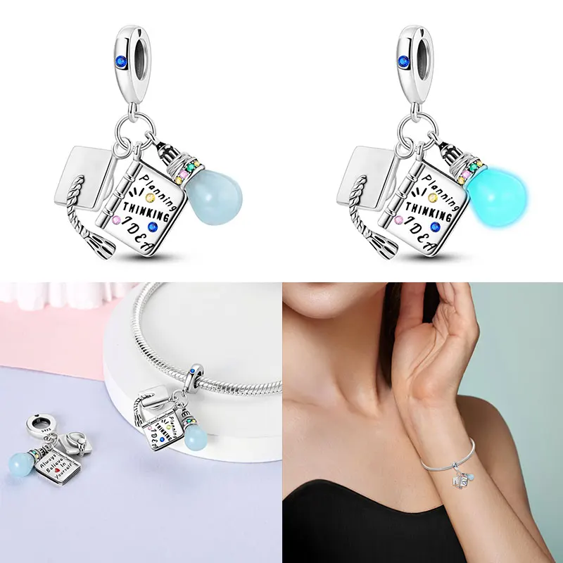 Fit Charms For Pandora Original Bracelets Graduation Season Bachelor Hat Owl 100% 925 Silver Jewelry Making For Women Gift