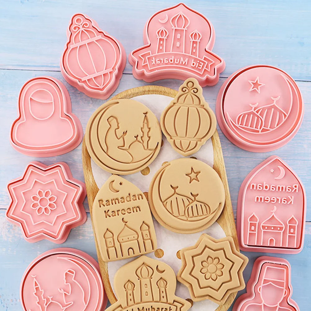 

8pcs Biscuit Mold Cookie PP Material Non Stick Easy Clean Perfect Baking Cookies Chocolates Kitchen Gadgets