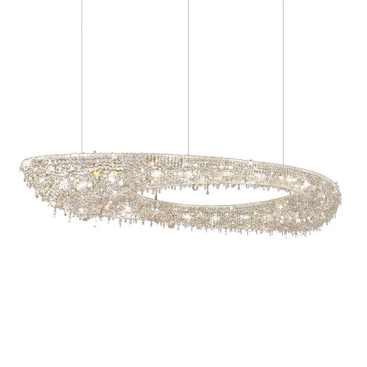 

Light luxury, crystal, chandelier, living room lamp, atmospheric, modern, simple, lamps and lanterns