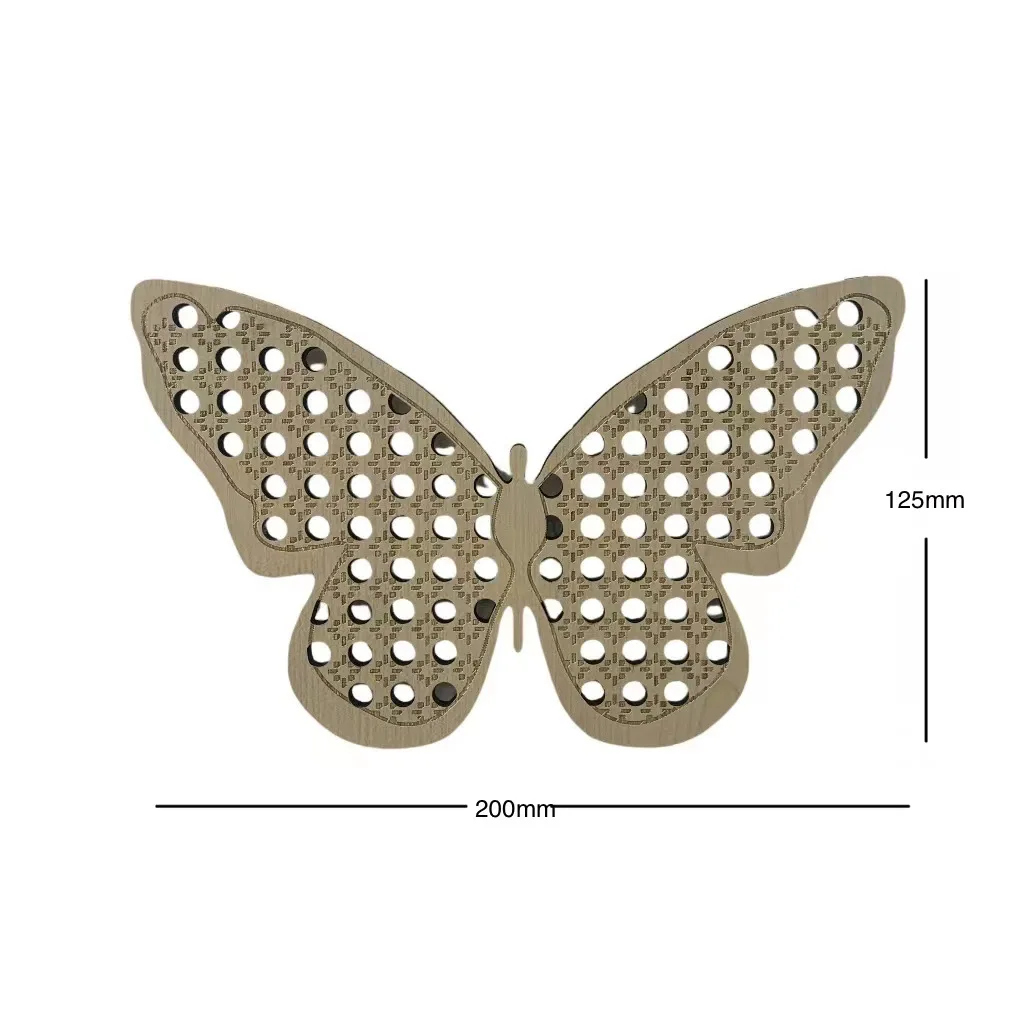 Wooden Laser Cutting Cat Wall Sticker Butterfly Decoration Three-dimensional Imitation Weaving Ornament Children Room Background