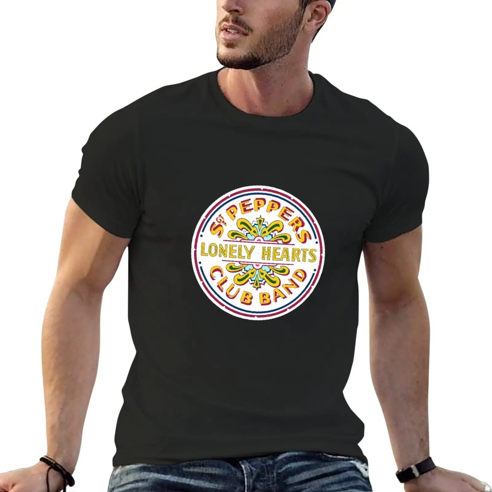 

New Sgt Pepper Logo T-Shirt cute tops Luxury man hippie clothes clothes for men