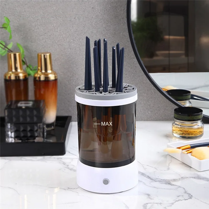 FZFZ-limpiador de brochas de maquillaje eléctrico automático, limpiador de brochas de maquillaje eléctrico alimentado, secador portátil para brochas de maquillaje de belleza A 1S
