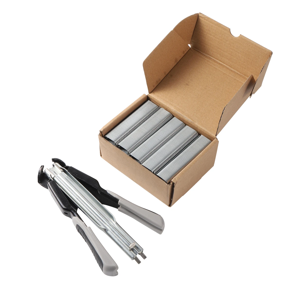 1Pc Cage Tying Pliers and 1 Box/2500Pcs C-type Nails Kit Chicken Bird Poultry Cage Installation Tools Farm Animal Cage Supplies