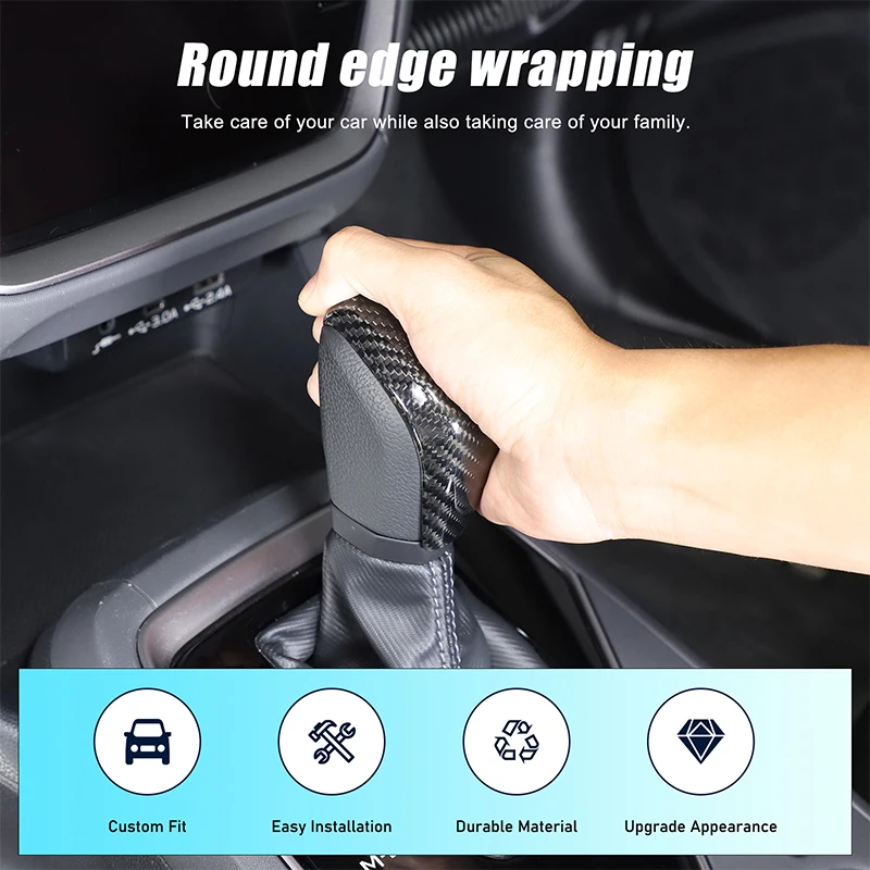 

For Subaru Crosstrek 2023-2024 Real Carbon Fiber Car central control gear head decorative cover sticker car interior accessories