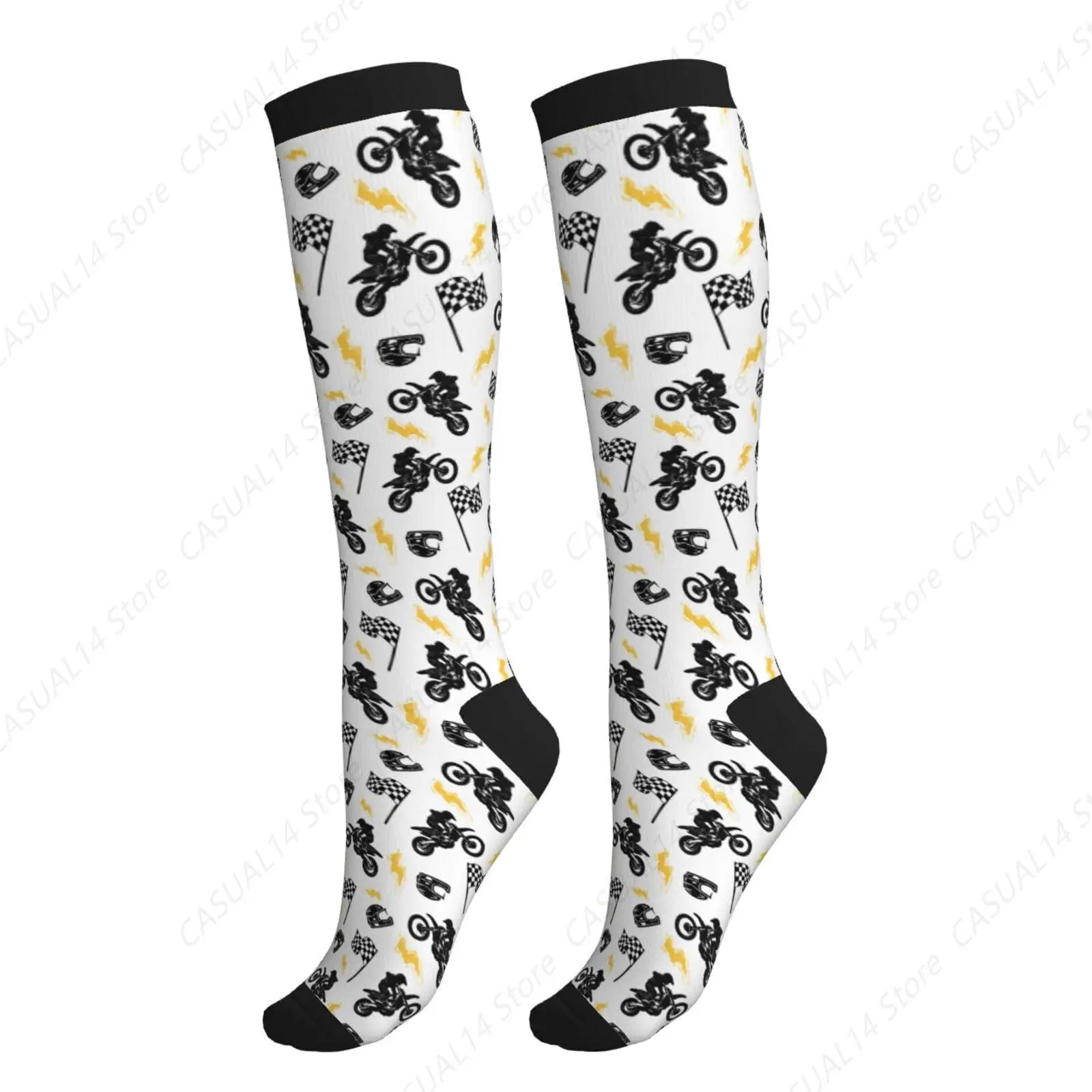

Motor Vehicle Compression Socks for Women Men Knee High Support Circulation Stockings for Athletic Running Cycling Flying