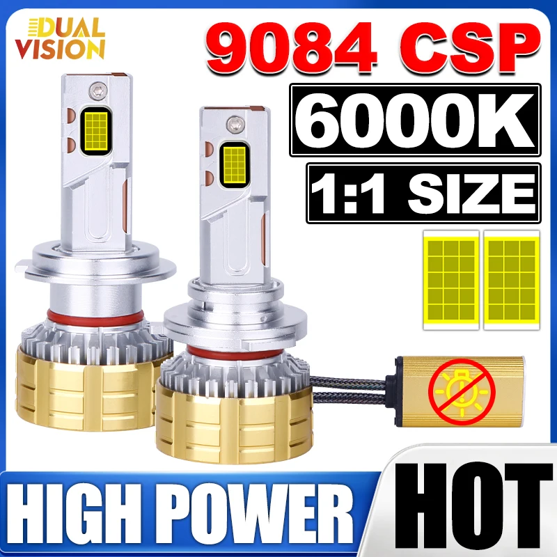 

H4 H7 H11 LED Car Headlight CANBUS H8 H9 H1 9005 9006 HB4 HB3 9012 HIR2 30PCS 9084 CSP Chips Fog Light 6000K Car Lamp Bulbs 12V