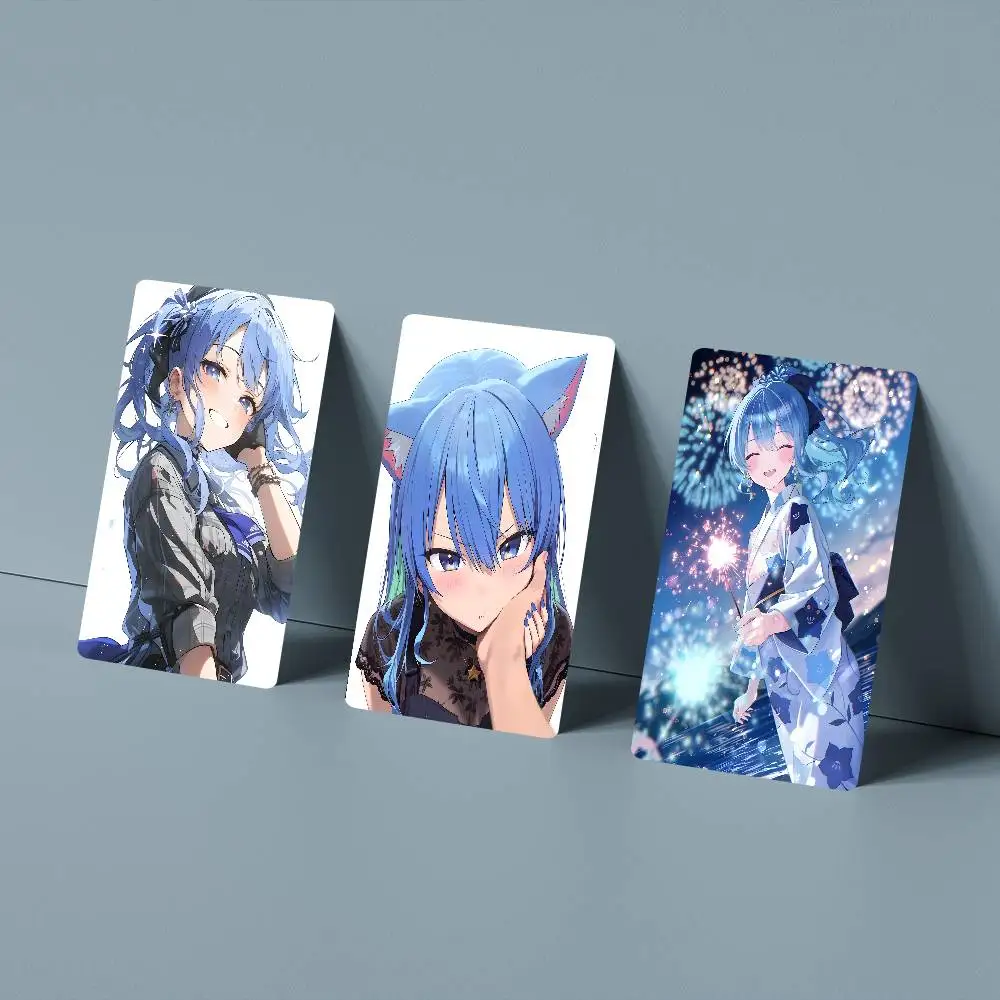 H-Hoshimachi Suisei Credit Card 4PCS Anti-scratch Waterproof Stickers for Bank Debit Decorative Protection