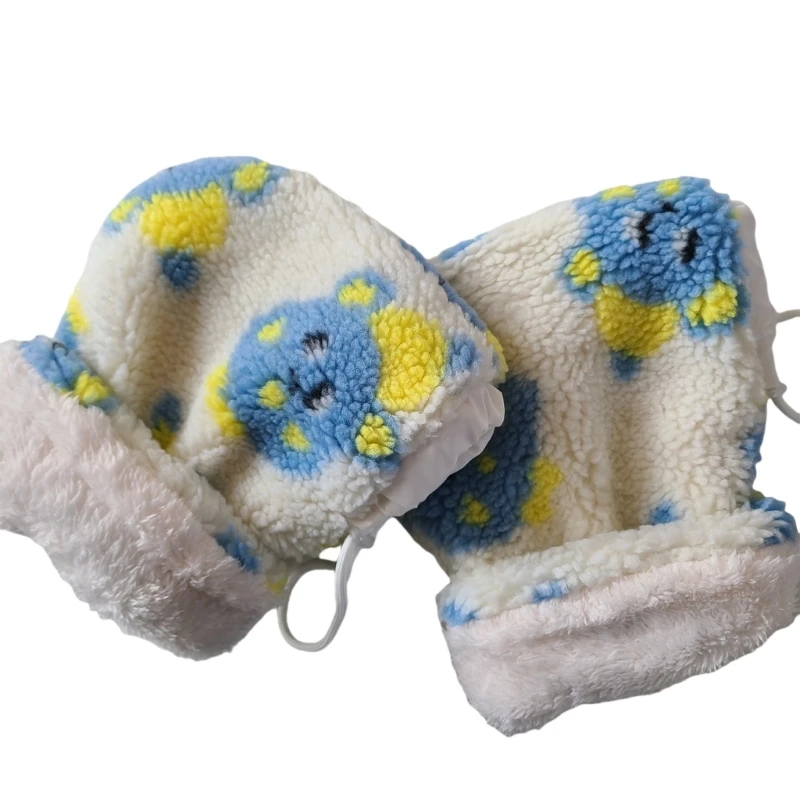

Windproof Kids Stroller Hand Muffs Outdoor Sports Mittens Cartoon Hand Warmers W3JF