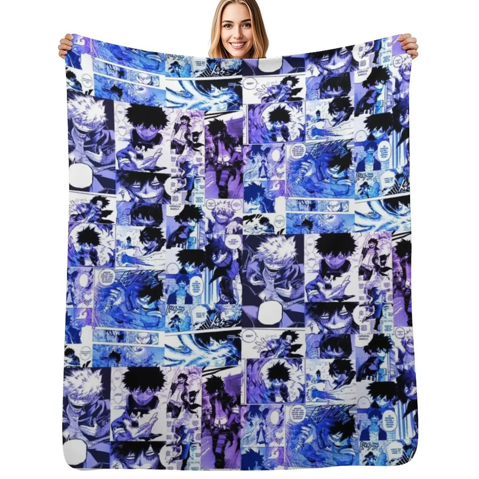 

DABI MANGA PANEL COLLAGE Throw Blanket Blankets Sofas Of Decoration For Sofa Thin halloween For Baby Blanket