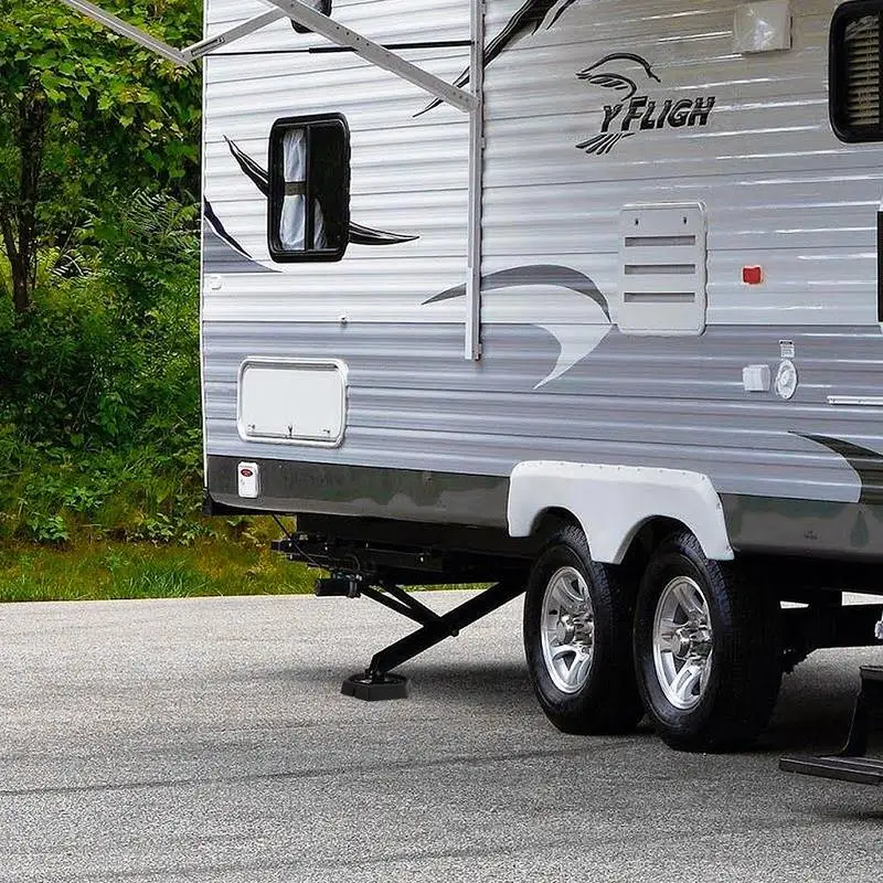 Lot de 6 patins de stabilisation en caoutchouc pour cric de caravane/camping-car, fixés de manière permanente, ronds, 22,8 cm, capacité 2268 kg par pièce, pour quinzième roues, remorques de voyage