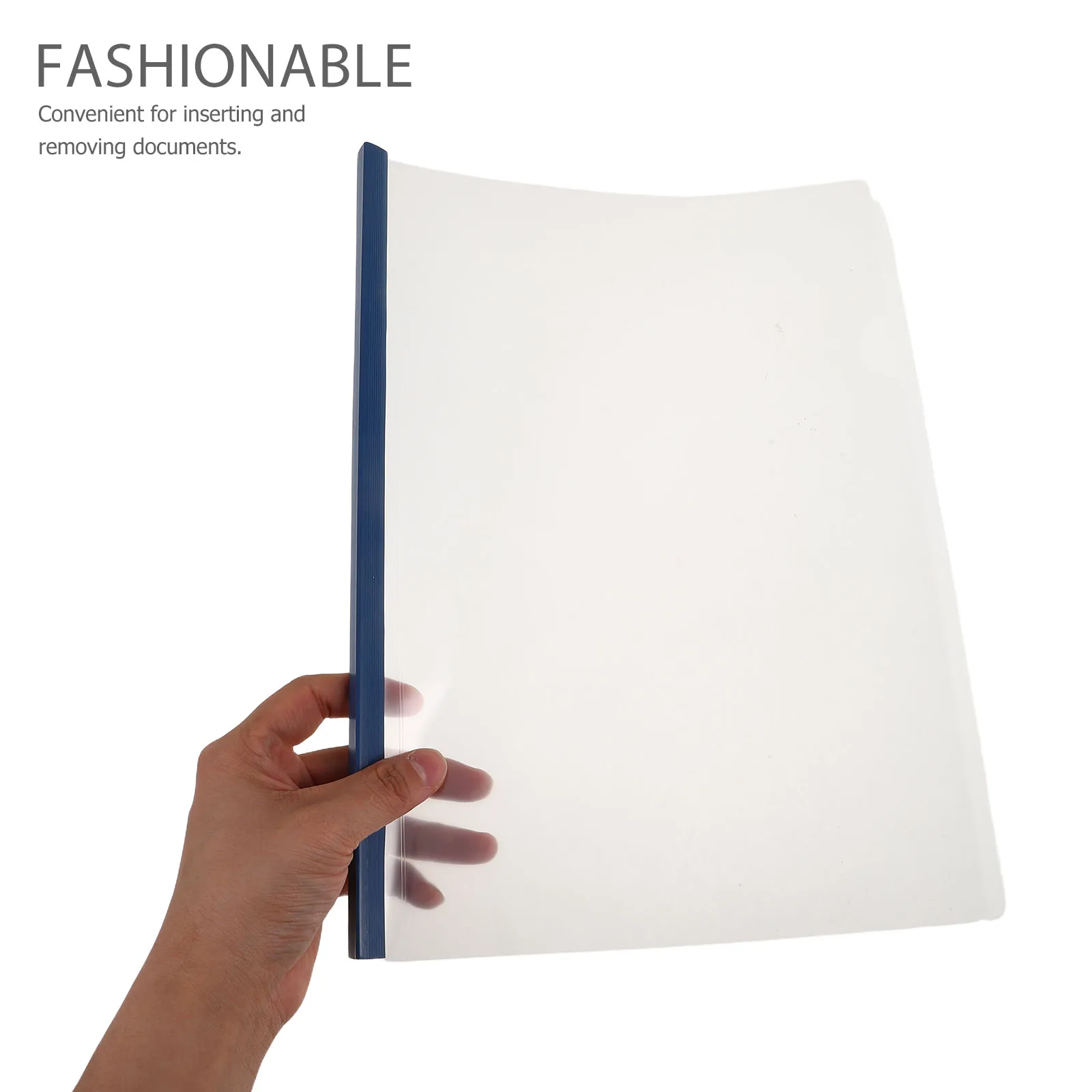 

10 Pcs File Folders Large Capacity Transparent Plastic Slide Bar Binder Desk Organizer Storage Folder Paper Documents Holder