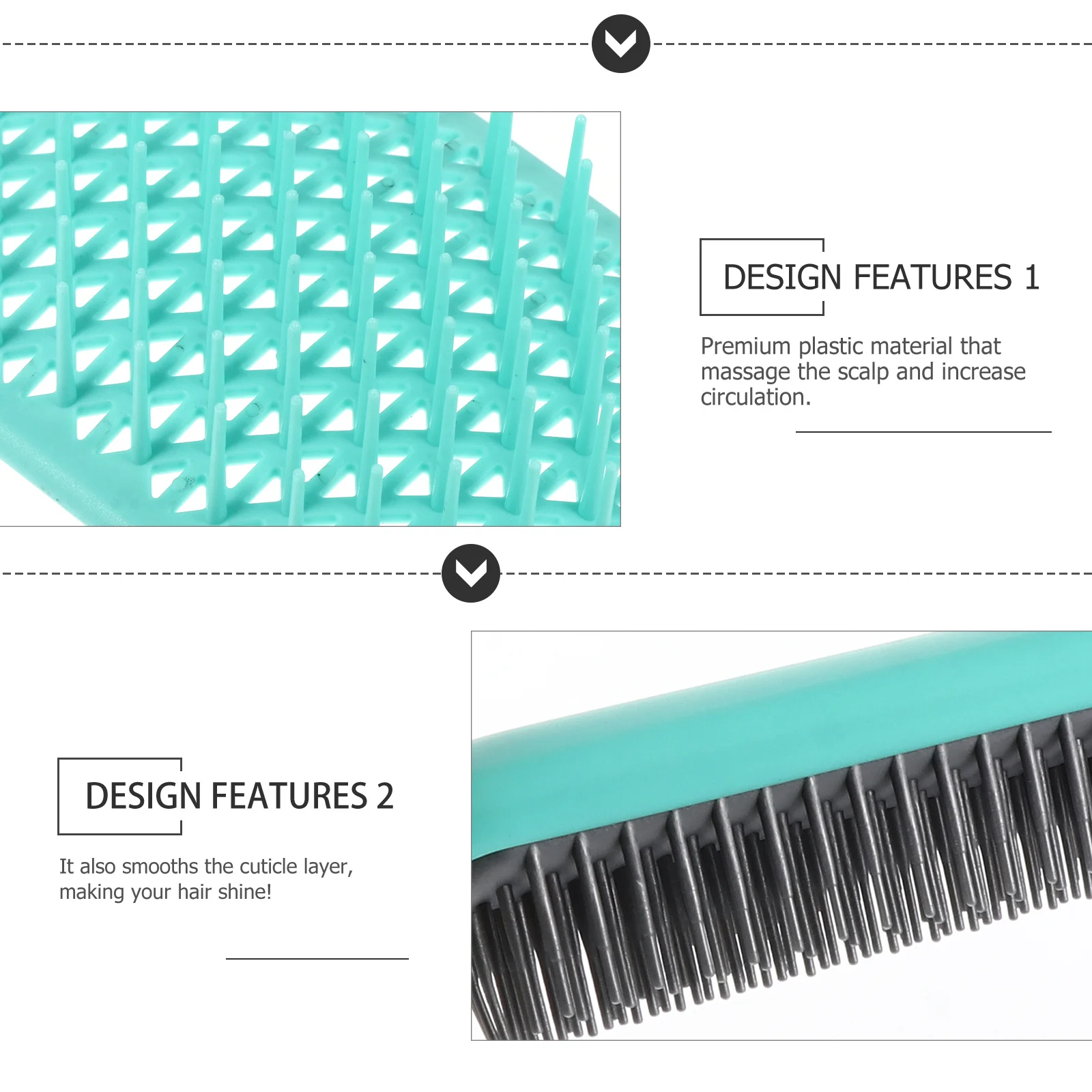 

1Set Salon Quality Hair Combs Kit Wide Toothed Rat-Tail Mesh Styling Combs Durable Design for Curly Straight Hair