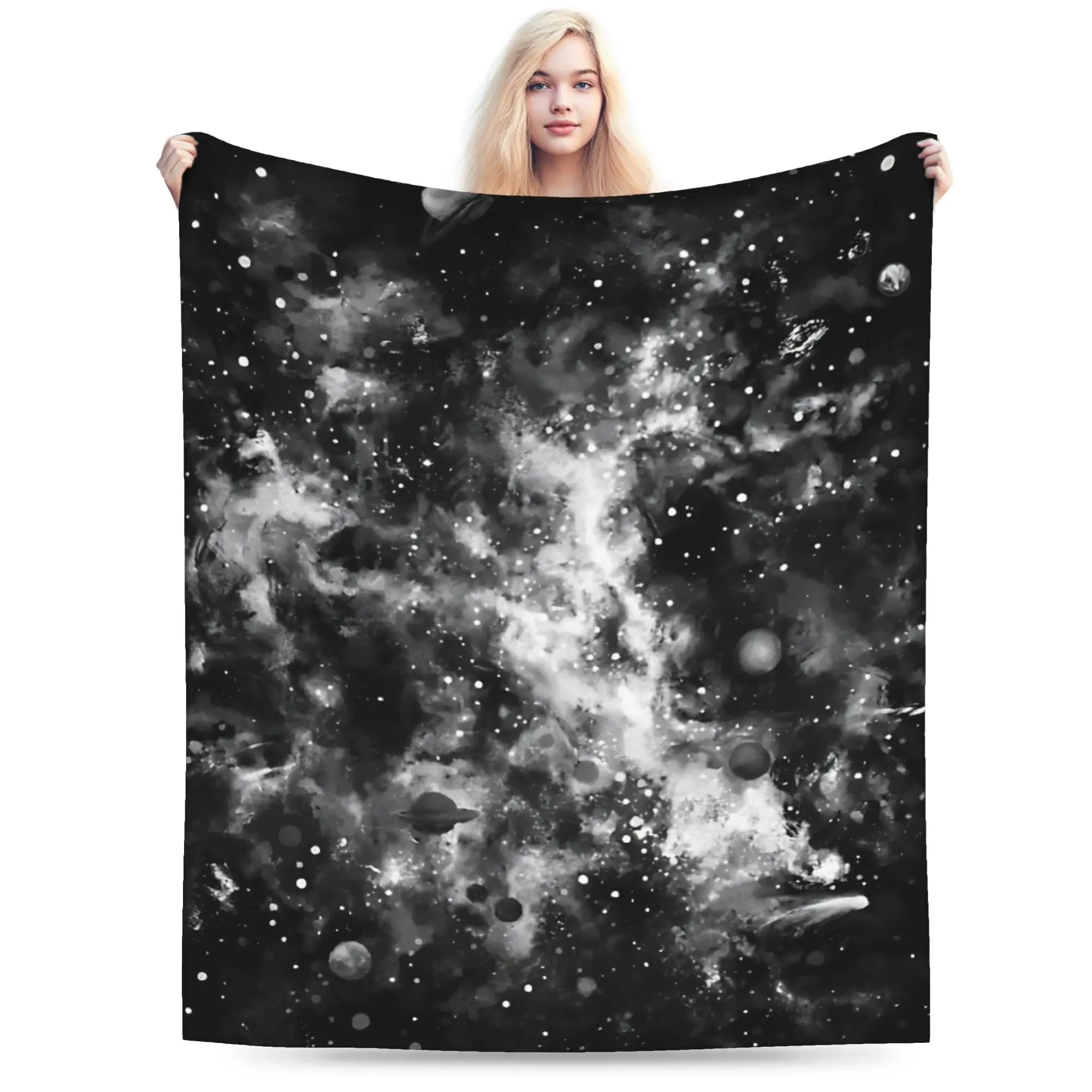 Space Planets Rockets  Blanket Quality Soft  Throw Blanket Winter Kids Adult Home Decor Fashion Bedspread