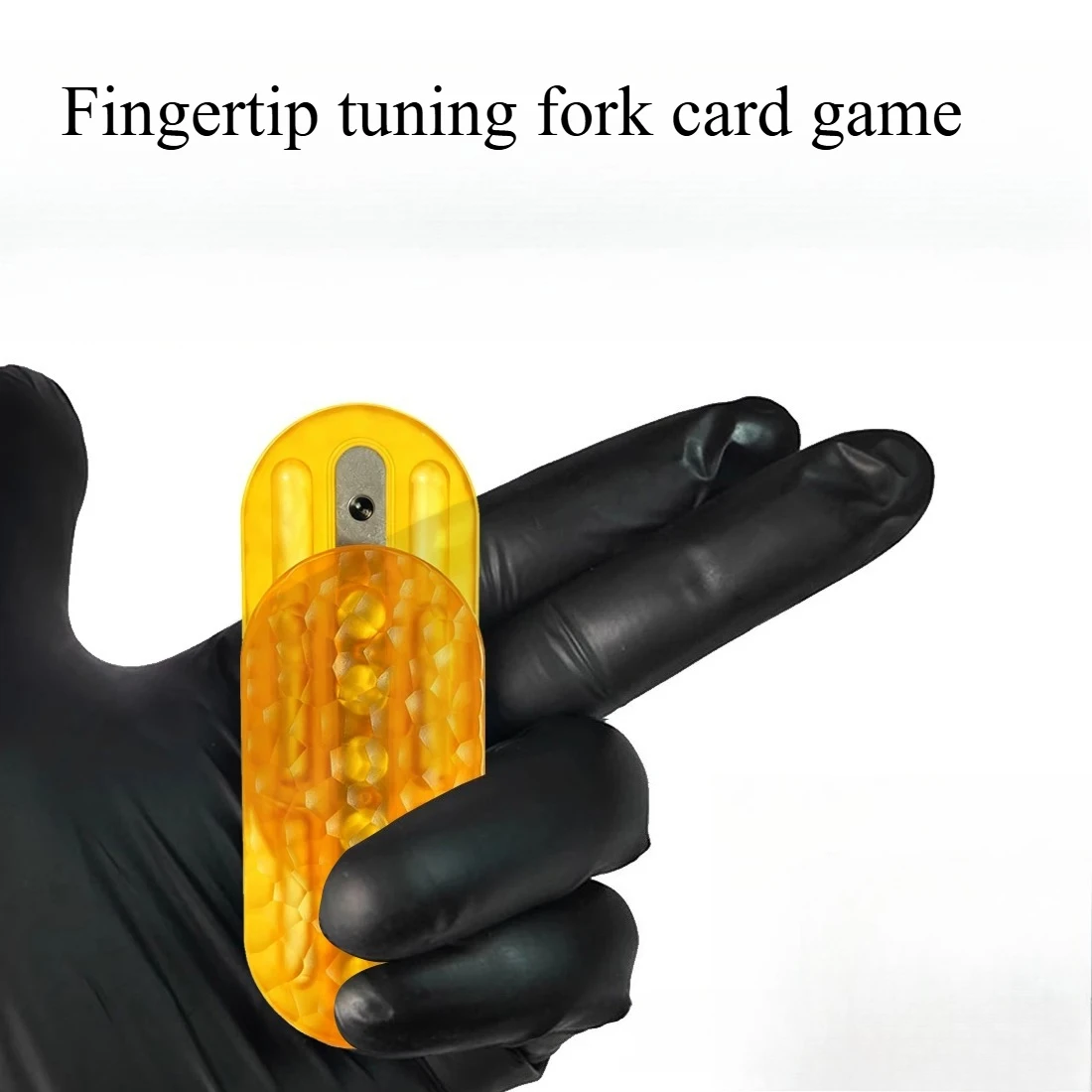 EDC Tuning Fork Push Card PEI Decompression Toy, Audible Ping‑Pong Coin Stress Relief Hand Fidget Finger Spinner