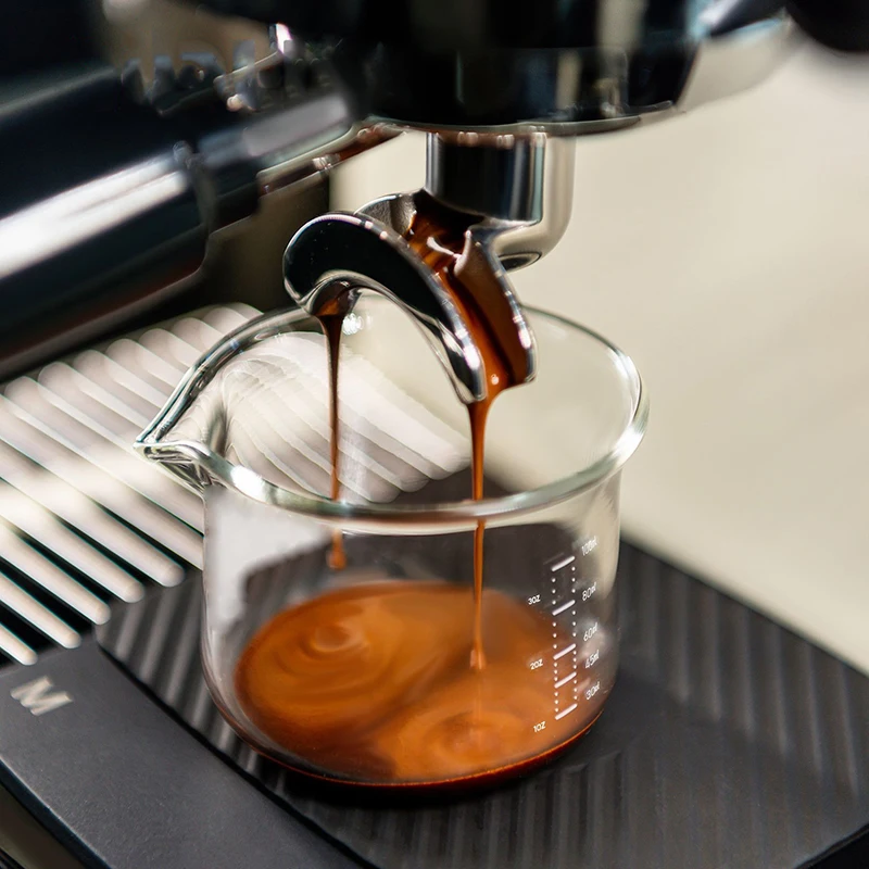 JUSTINLAU 100ML Espresso Measuring Cups with Scale Clear Glass Extraction Cup Mini Coffee Mug Milk Cup Kitchen Measuring Tool