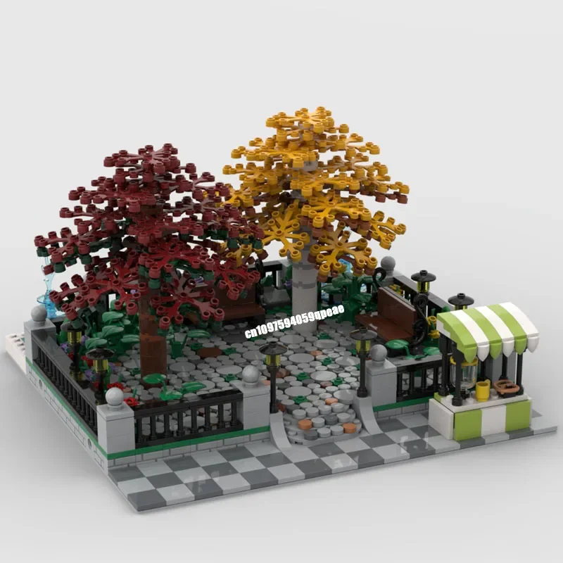 Nieuwe 1191 Stuks Stad Hot Selling Street View Moc Modulaire Boom Park Model Custom Puzzel Diy Creatieve Ideeën Kinderen Speelgoed verjaardagscadeau