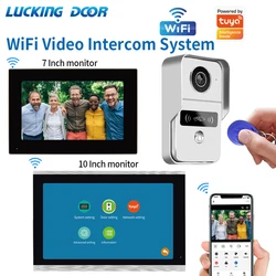 10.1 inch HD Color 1080P CMOS Wifi Support Tuya APP IR Night Vision CCTV Camera Video Doorphone Video Doorbell Intercom System