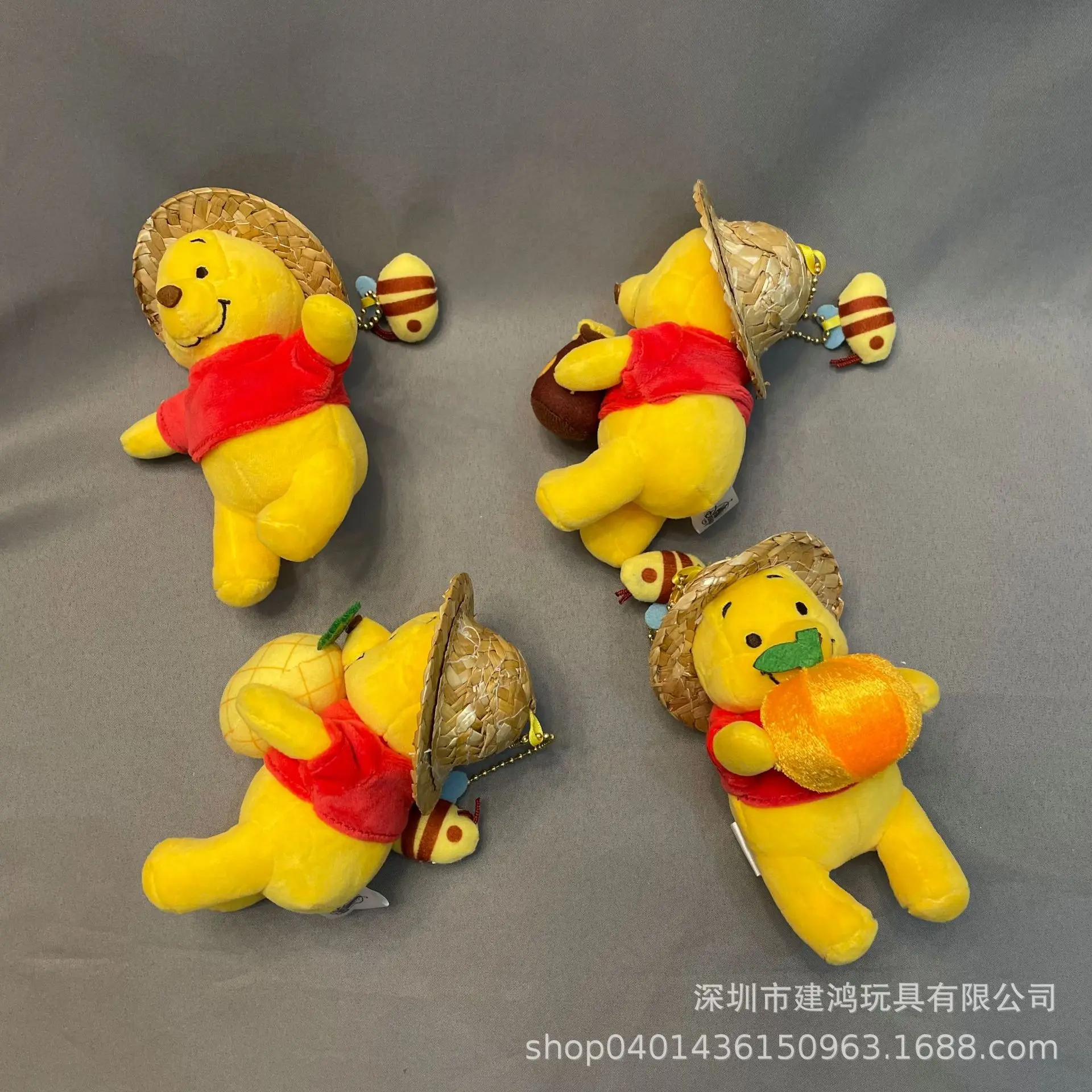 13Cm Disney Grashoed Ananas Poeh Beer Knuffel Pop Sleutelhanger Rugzak Rits Decoratie Besteed je feestdagen Strandpop