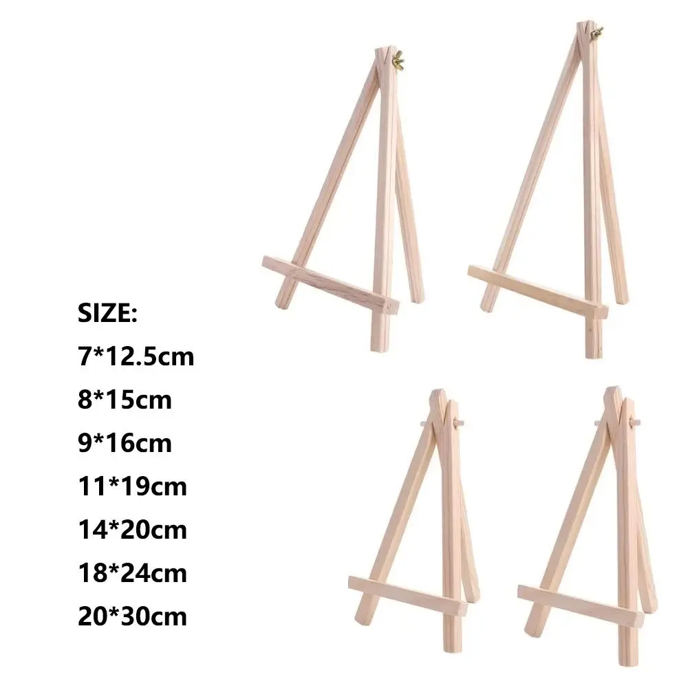 Wood Material Tabletop Easel Triangle Shape Small Size Painting Display Holder Foldable Design Portable Design view 6