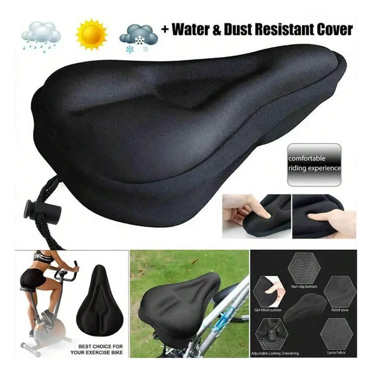 1PC bicycle seat cover gel cushion mountain bike road bicycl