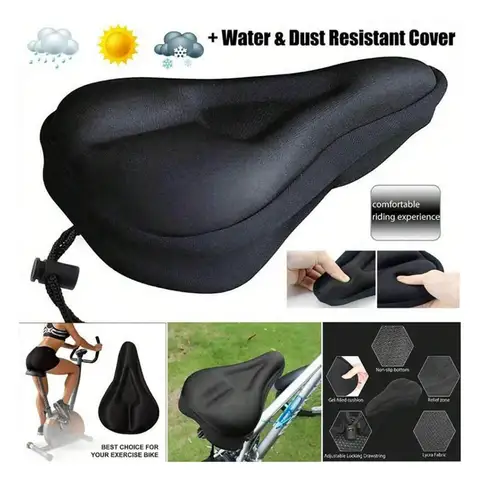 1PC Bicycle Seat Cover Gel Cushion Mountain Bike Road Bicycle Comfortable Breathable Soft Cushion for Both Men and Women
