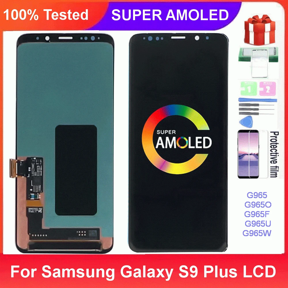 Super AMOLED For Samsung S9 Plus G965 G965F LCD  Replacement Display Touch Screen Digitizer With defects screen 100% testing