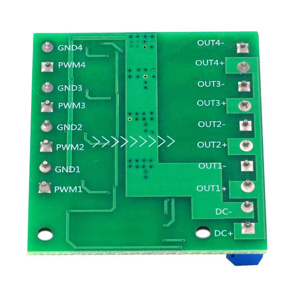 Modul Driver Papan Amplifier PLC MOS FET 4 Saluran PWM 3-20V hingga 3.7-27V DC 10A