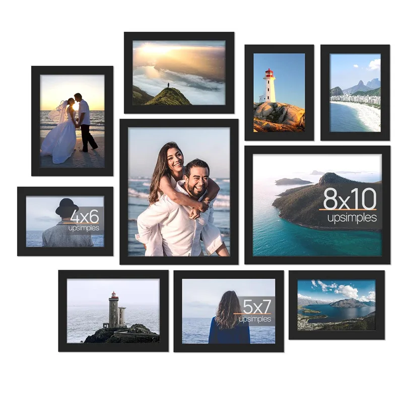 10-Piece Picture Frame Set Multi-Sized Frames for Wall Display Decorative Photo Frame Collection Home Décor and Memories