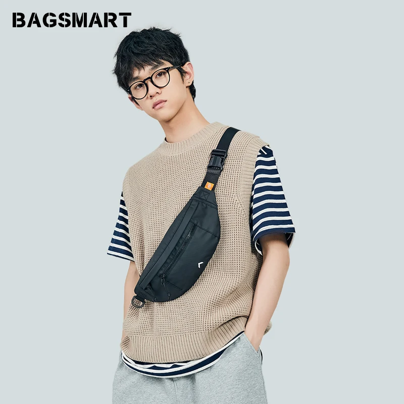 BAGSMART Chest Bag For Men Cool Style Lady Shoulder Casual Male Crossbody Bag Lightweigt Women Mini Bags