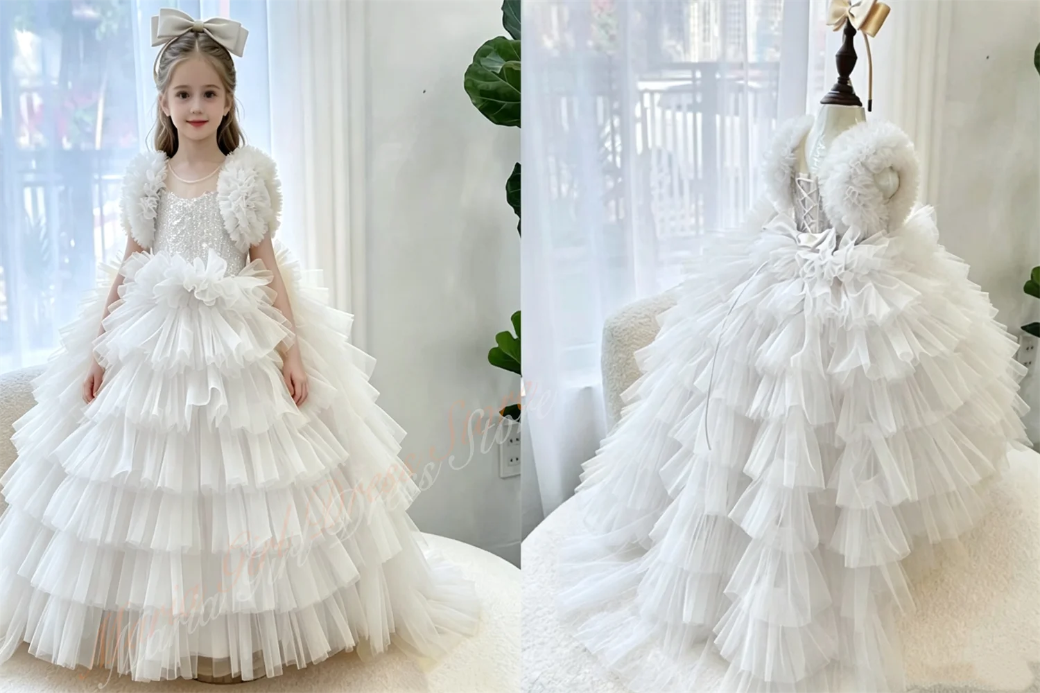 robes-de-demoiselle-d'honneur-en-tulle-blanc-a-sequins-bouffantes-a-volants-avec-nœud-pour-mariage-fete-d'anniversaire-d'enfants-bal-de-promo-banquet-robe-de-bal