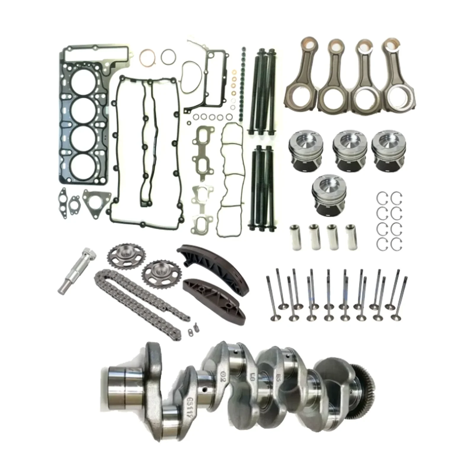 

TIMING CHAIN KIT HEAD GASKET Valve Piston With Ring Connecting rod Crankshaft SET BOLTS CDI OM651 For Merce des-Benz 2.1 C180
