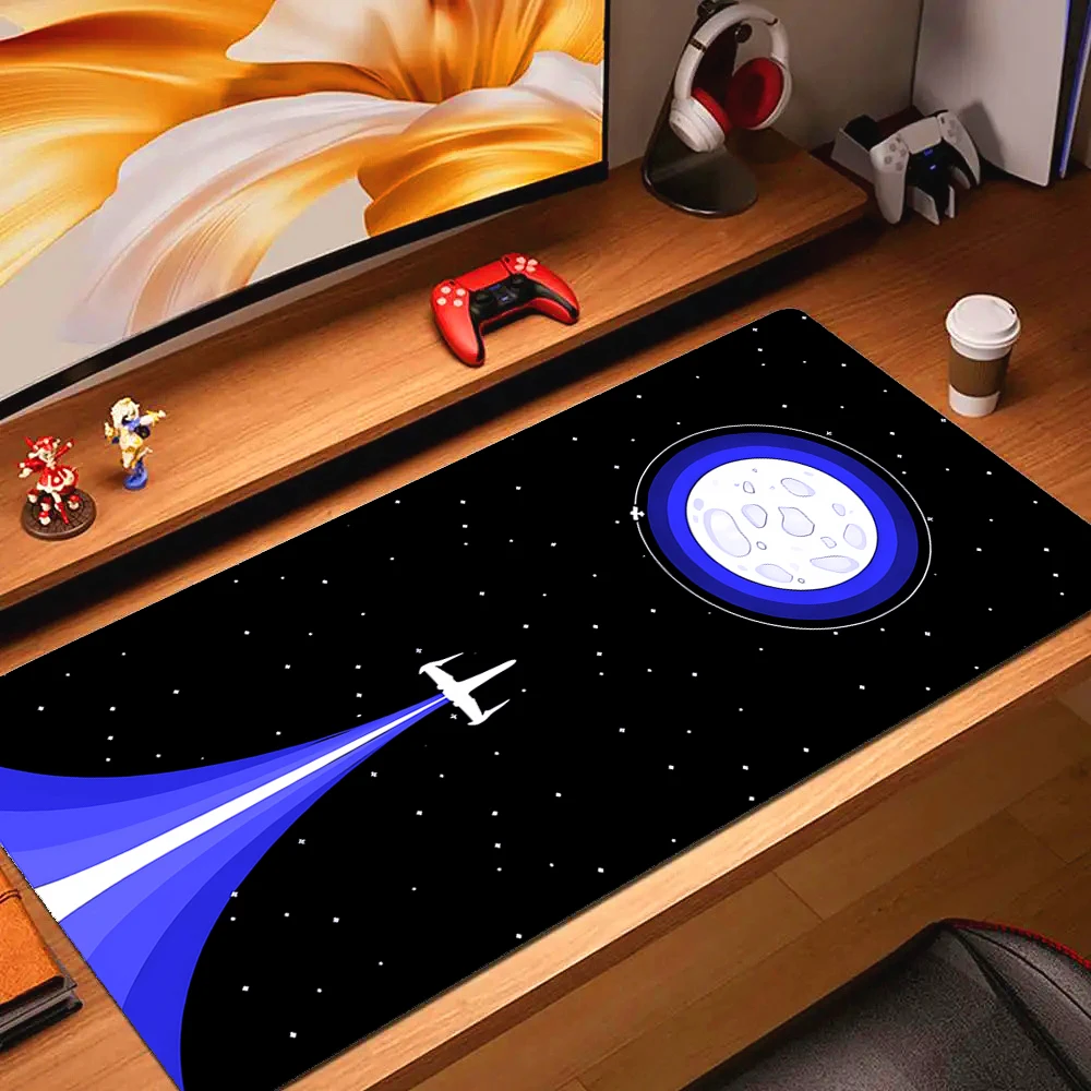 HD Customized Star Mouse Pad Large Moon Mousepad Gamer Computer Keyboard Mouse Mat XXL Office Deskmat Anti Slip Rubber Material