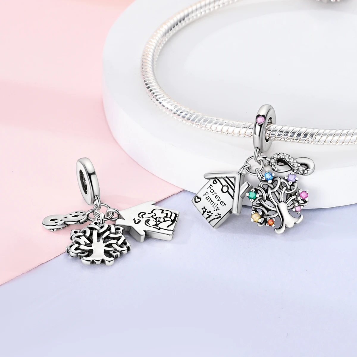 Silver Plated Dangle Charms Bee Yoga Cross Pendant Fit Original Pandora Bracelet Jewelry Making Woman Gift