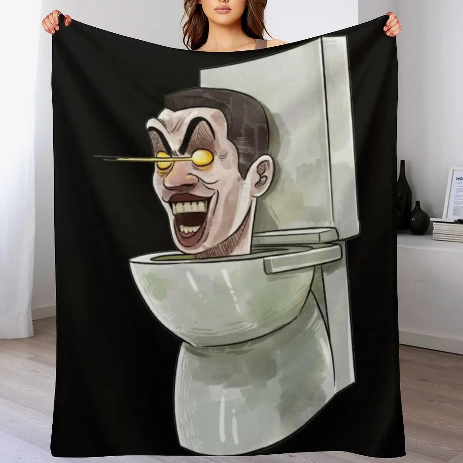 

skibidi toilet Throw Blanket Air Conditioner Soft Blanket for Office Home