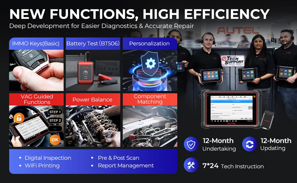 Autel MaxiPRO MP900TS MP900 TS OBD2 Diagnostic Scanner TPMS Programming Coding Tools 8 inch 40 Service