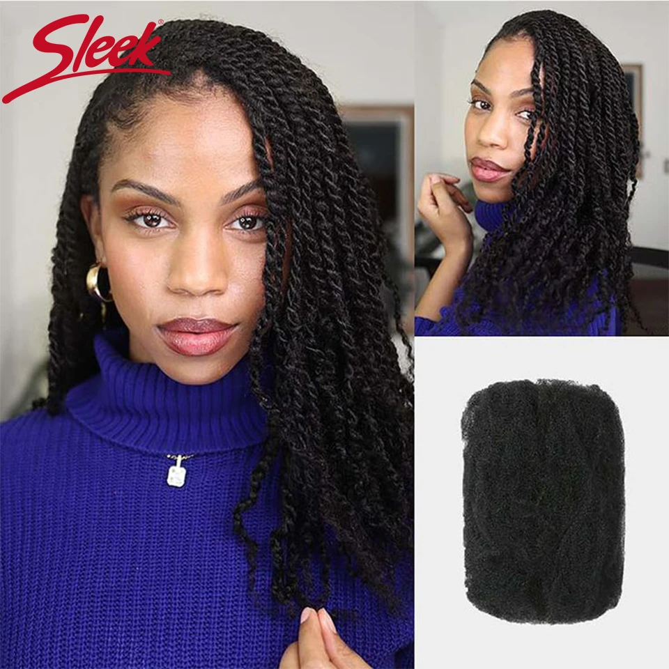 QVR Afro Kinky Bulk Human Hair Colored Remy Brazilian Hair Extensions For Braiding 50g/Pcs Natural Bundles Braids Hair No Weft