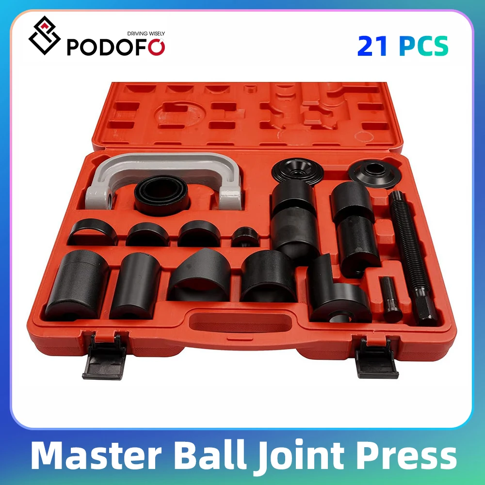 Podofo Kit de presse à rotules automobile 21 pièces pour rotules supérieures et inférieures, compatible GM Chevy Ford